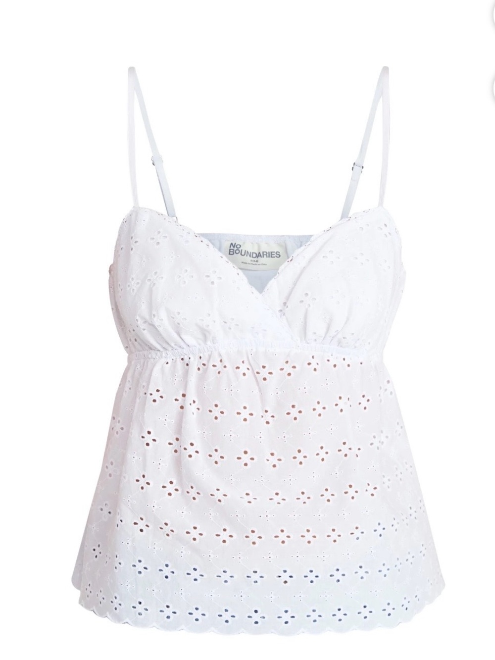 No Boundaries Cotton Eyelet Babydoll Cami Size XXL